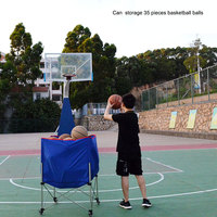 Chariot de rangement portable pour entraîneur de basket-ball, volley-ball, football, avec roues