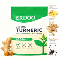 Özel etiket zerdeçal Curcumin takviyesi ile BioPerine zencefil tabletler enerji desteği kemik ve ortak destek yetişkin