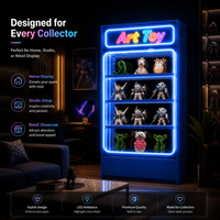 Vitrine d'exposition lumineuse à LED pour figurines - Vitrine en acrylique avec rangement multi-niveaux pour objets de collection, figurines Gundam et Pop Mart