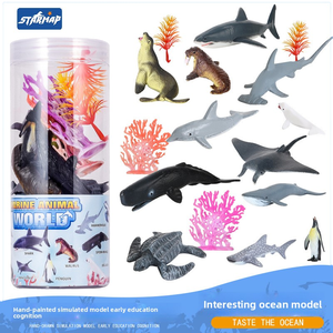 Juego de 3 Miniaturas de Dinosaurios Realistas de Plástico Sólido, Modelo <span class=keywords><strong>Animal</strong></span> a Escala 1/12, en Cubo, para Niños de 7 a 12 Años, Temática Oceánica - Product Image 2