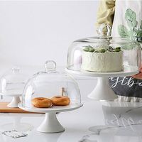 Présentoir de Luxe Moderne en Céramique Blanche pour Gâteaux, Socle de Table pour Décoration de Fête, Mariage et Événements
