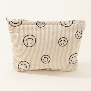BSCI Factory Face Corduroy <b>Large</b> Makeup <b>Bag</b> <b>Large</b> Capacity Storage <b>Wash</b> <b>Bag</b> Travel Storage <b>Bag</b> - Product Image 1