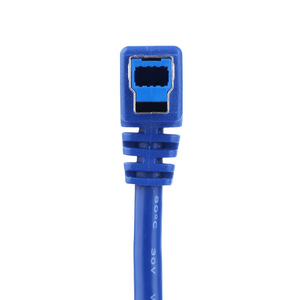 Câble d'extension d'imprimante USB 3.0 AM/BM à 90 degrés, conducteur en cuivre, gaine en PVC, placage étain - Product Image 1