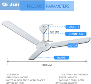 Malaisie Sirim Restaurant Hôtel AC Ventilateur de Plafond <span class=keywords><strong>60</strong></span> <span class=keywords><strong>Pouces</strong></span> KDK pour <span class=keywords><strong>Panasonic</strong></span> 1500 mm Oscillant Électrique pour Usage Industriel pour - Product Image 5
