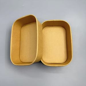 Bol en papier kraft jetable, assiettes en papier personnalisées avec logo pour bol alimentaire - Product Image 1