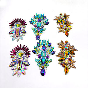 بقع تزين مصنوعة يدويًا بحجر الراين تُثبت بالحر بالحر ، أحجار راتنجية لامعة ، جوهرة تشذيب للكرنفال ، زي تصنعه بنفسك ، راتنج لامع بحديد - Product Image 6