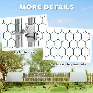 Demir DIY Walk-in tavuk kümesi büyük açık çalışma ile Oxford su geçirmez kapak nefes ağır kafes kutusu paketlenmiş - Product Image 5