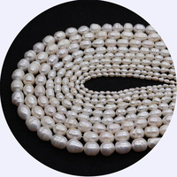 Perles d'eau douce naturelles 2-13 mm, perles blanches de haute qualité à trou droit pour la fabrication de bijoux, colliers DIY