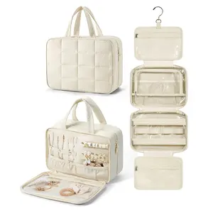 Borsa <span class=keywords><strong>da</strong></span> viaggio di grande capacità con <span class=keywords><strong>Organizer</strong></span> di gioielli <span class=keywords><strong>da</strong></span> <span class=keywords><strong>appendere</strong></span> borse per il trucco trapuntate - Product Image 5