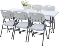 Table de restaurant carrée rustique moderne pique-nique BBQ fête table pliable en plastique extérieure