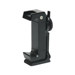 360 Rotatable Metal Phone Holder With Cold Shoe and 1/4 Thread Bracket For Phone Accessories And Camera Accessories