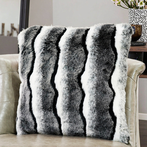 Oreillers de décoration de maison de <span class=keywords><strong>fourrure</strong></span> de haute pile imprimés de luxe <span class=keywords><strong>housse</strong></span> de <span class=keywords><strong>coussin</strong></span> décorative pour le salon - Product Image 6
