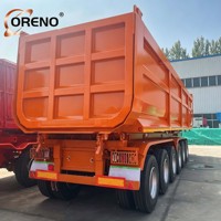 Semi-remorque benne basculante à suspension mécanique en acier au carbone Fuwa Axle 80 tonnes pour le transport de matériaux en vrac dans les mines d'Amérique du Sud