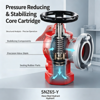 SNZ65 Robinet de raccordement rapide rotatif en fonte pour dérouleur de tuyau d'incendie, pour la protection incendie intérieure et les systèmes de tuyaux de sauvetage