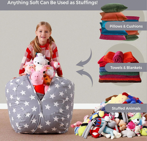 Kids' <strong>Bean</strong> <strong>Bag</strong> Chair Stuffed Animal Storage , <strong>Sitting</strong> Beanbag Storage <strong>Bean</strong> <strong>Bag</strong> for Kids Bedroom - Product Image 3