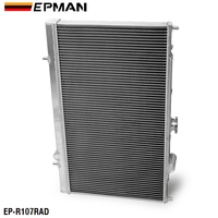 EPMAN radiador de aleación de refrigeración de carreras de aluminio completo de 42mm y 2 filas para Mitsubishi Lancer EVO 4 5 6 IV V VI 97 98 99 00