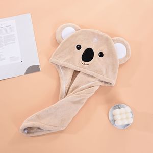 Gorro de Baño para Secar el Cabello Koala, Toalla de Cabello de Secado Rápido con Forro Polar de Coral, Toalla para la Cabeza con Pañuelo de Cabeza de Forro Polar de Coral para Niña - Product Image 5