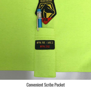 Camiseta de Manga Larga de Algodón FR NFPA2112, Color Lima Sólido, con Cinta Reflectante Bordada, Diseño Formal - Product Image 2