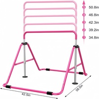 Barre de gymnastique pliable pour enfants, facile à assembler, portable, en acier inoxydable, pour l'entraînement en salle