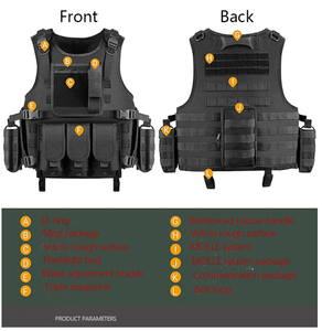 Gilet tactique amphibie multifonctionnel pour l'extérieur, style camouflage à libération rapide avec fonction imperméable - Product Image 5