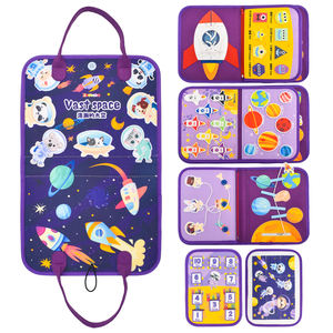 Jouets Montessori d'apprentissage sensoriel pour tout-petits, planche d'activités écologique en feutre en français - Product Image 2