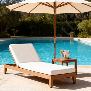 Chaises longues en bois <span class=keywords><strong>de</strong></span> <span class=keywords><strong>teck</strong></span> <span class=keywords><strong>Salon</strong></span> d'extérieur Chaise longue <span class=keywords><strong>de</strong></span> <span class=keywords><strong>jardin</strong></span> - Product Image 1
