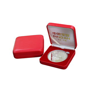 Caja de exhibición de monedas conmemorativas de cuero Pu, caja de almacenamiento de medallas, caja de regalo para medalla - Product Image 2