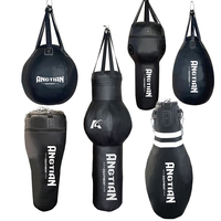 ANGTIAN chine sac de boxe en cuir lourd non rempli sacs de boxe vides sac de boxe Muay Thai pour l'entraînement MMA