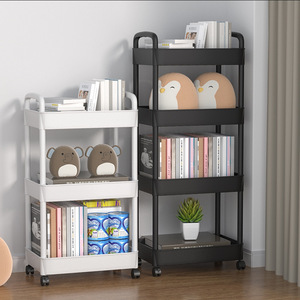 Nhiều lớp Bánh xe đẩy thực phẩm rau Snack staorage Rack với xử lý có thể tháo rời lưu trữ cổ điển cán giỏ hàng với bánh xe - Product Image 4