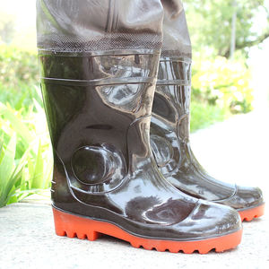 <span class=keywords><strong>Cuissardes</strong></span> de pêche imperméables en nylon enduit de PVC, hauteur poitrine, avec bottes - Product Image 5