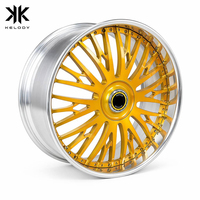 Nouvelles jantes en alliage d'aluminium forgé multi-rayons, 2 pièces, lèvre argentée brossée, concave profond, 19-24 pouces, 5x112 5x120, luxe VIP