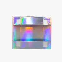 Boîte cadeau de luxe avec couvercle magnétique holographique, revêtement UV, gaufrage, doublure en éponge, matériaux recyclés, ruban pour chaussettes