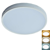 Lampu Plafon LED Slim Permukaan Terpasang IP65 dengan Suhu Warna yang Dapat Disesuaikan, CRI Tinggi 85, Desain Kontemporer