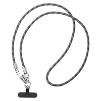 Cordon de téléphone avec câble de données double Type-C en tissu tressé pour appareils Android et iOS ; Charge rapide PD