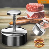 Presse à hamburgers SEB en acier inoxydable pour viande hachée, 4,5 pouces, pour gril et plaque chauffante