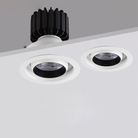 Plafonnier encastré maison petit réglable Mini Spot Downlight luxe vers le bas Cob profond 220 volts Dimmable Led projecteur lampe