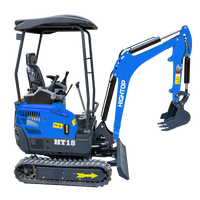 Nouvelle Mini-Excavatrice sur Chenilles 2026 pour Agriculture, Jardin et Usage Domestique - Hightop HT18