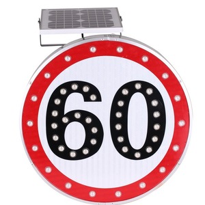 Señalización Vial Solar Chuang An Yue, Señal de Tráfico Reflectante con Límite de Velocidad de 60 Km/H para Zonas de Prohibido Estacionar - Product Image 1
