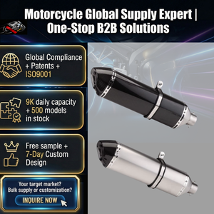 Tubo de Escape Universal para Motocicleta de Acero Inoxidable de 51 mm con Entrada Geométrica, Silenciador DB Killer para <span class=keywords><strong>TMAX</strong></span> XMAX FORZA750 TL500 - Product Image 1
