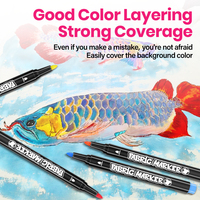 Prix de gros pour les revendeurs - 24 couleurs de marqueurs permanents pour tissus, couleurs assorties, marqueurs textiles pour vêtements, marqueurs pour t-shirts