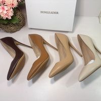 Chaussures à talons hauts pour femmes, élégantes, à semelle rouge, avec embout en acier, personnalisables, pour la vente en gros