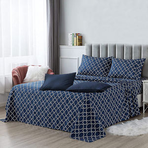 Set Sprei Mikrofiber 100% Polyester 6pcs Sekali Pakai Lipat Motif Karakter Natal Bunga Hewan Daun untuk Hotel - Product Image 3