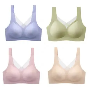 Prosthesis Bra with Big Open Inserting Pockets Breast Form Bra For Woman Underwear