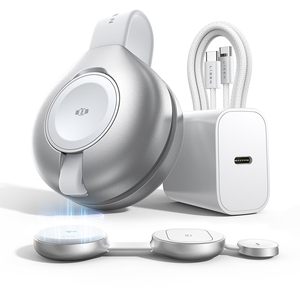 LISEN Chargeur Magnétique Rapide Qi2 15W Station de Recharge Sans Fil Pliable 3-en-1 pour iPhone 17 16 Apple Watch <span class=keywords><strong>AirPods</strong></span> Voyage - Product Image 1