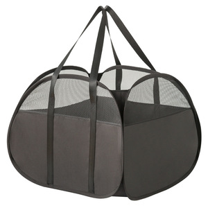 Wholesale 90L Collapsible Strong Black Laundry <b>Hamper</b> Quality Laundry Basket with Handles Easy to Open for Storage Bag - Product Image 1