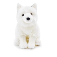 Peluche Renard Arctique Adorable et Cuddly, Poupée en Peluche Blanche et Moelleuse Remplie de Coton PP