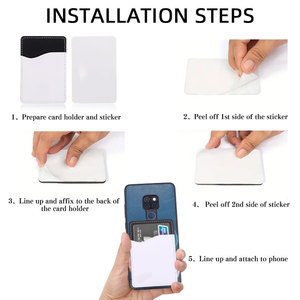 Cá nhân DIY thiết kế PU da điện thoại chủ thẻ-2 màu sắc thăng hoa trở lại Sticker - Product Image 5