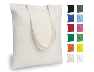 定制标志印花聚酯手提袋升华热卖帆布购物袋自然空白棉手提袋