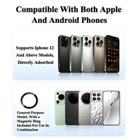 Support de téléphone de voiture à charge rapide sans fil magnétique puissant N56 personnalisé, support de téléphone de voiture pliable et flexible pour iPhone Android