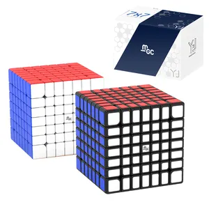 Yj mgc 7x7x7 cubo magnético, velocidade yongjun 7x7 mgc magico cubo, brinquedos educativos, ímãs, quebra-cabeça para crianças